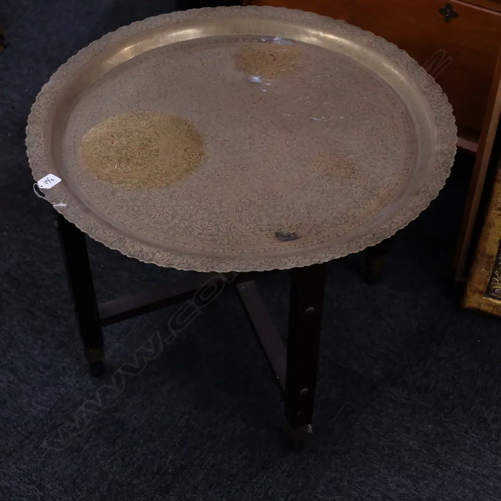 EASTERN BRASS FOLDING TABLE D 690 MM Image 1++