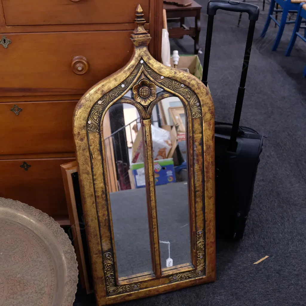 WOODEN GILDED MIRROR H 1070 MM Image 1++