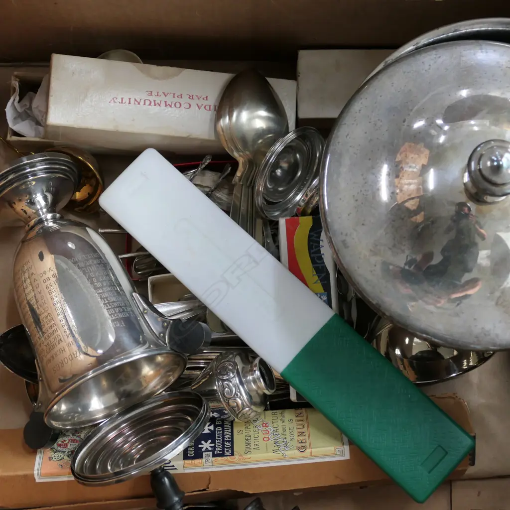 LOT EP CUTLERY, GOLFING TROPHY ETC Image 1++