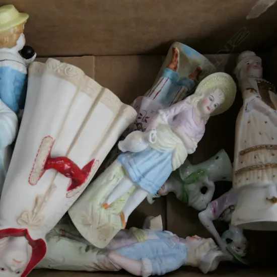 MISC FIGURES INCL GERMAN BISQUE & JAPANESE PORCELAIN