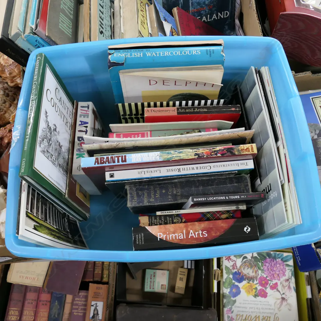 BOX ASST ART BOOKS INCL BANKSY ETC Image 1++