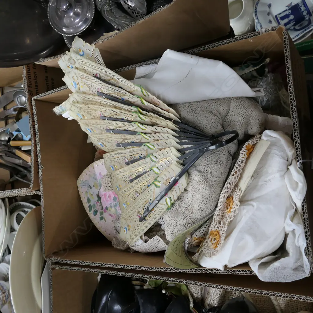 LOT LACEWORK, FANS ETC Image 1++