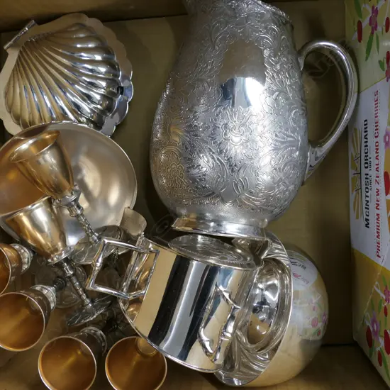 BOX LOT OF EP AND CRYSTAL