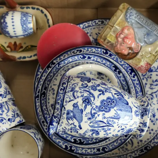 BOX OF CHINA INCL BURLEIGHWARE, ETC
