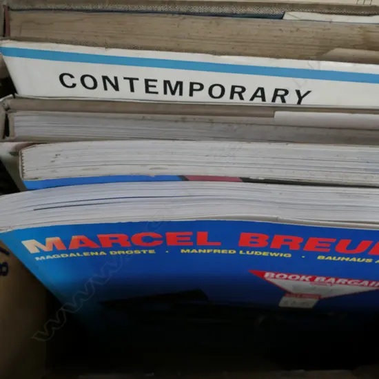 BOX ASST DESIGN AND ARCHITECTURE BOOKS INCL. BREUER