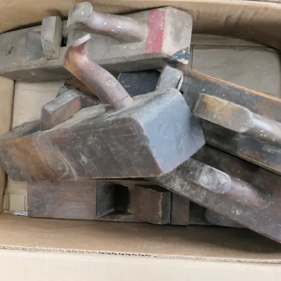 LARGE LOT OF ASST WOODEN PLANES