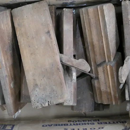 LARGE LOT OF ASST WOODEN MOULDING PLANES
