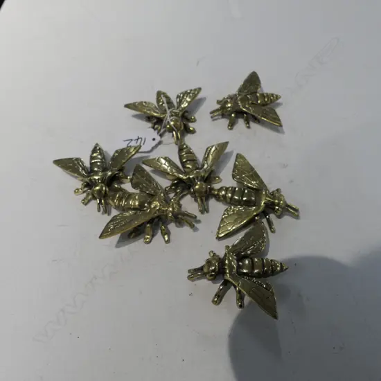 SEVEN ASST BRASS BEES