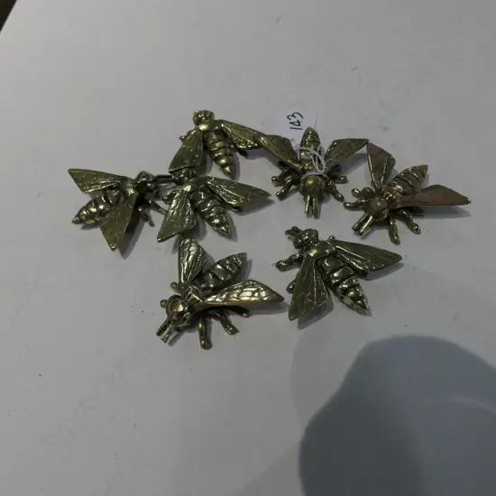 SEVEN ASST BRASS BEES