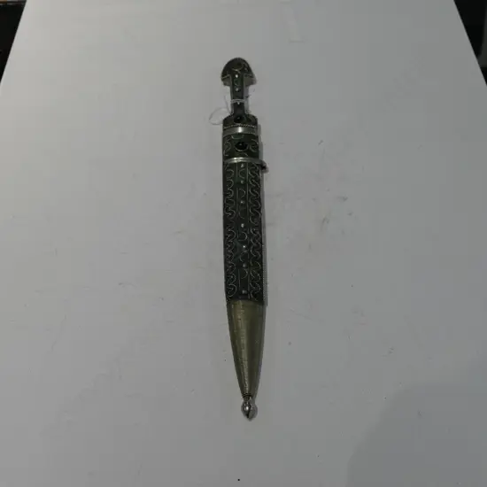 (Kn6) REPRO KINDJAL WITH WIRE & CABOCHON STONE SET SCABBARD. OVERALL L.340mm