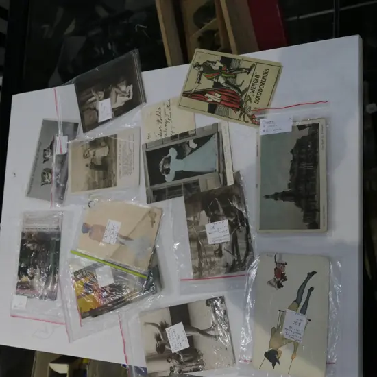 A collection early 20th Century postcards; including 1910-20 French 'Wood Nymph' nudes