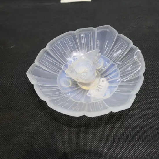 2 FRENCH OPALESCENT GLASS ART DECO PCES