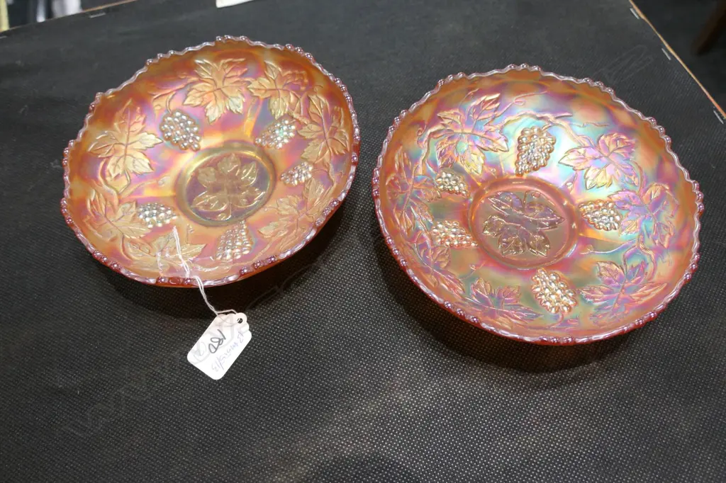 2 CARNIVAL GLASS DISHES Image 1++