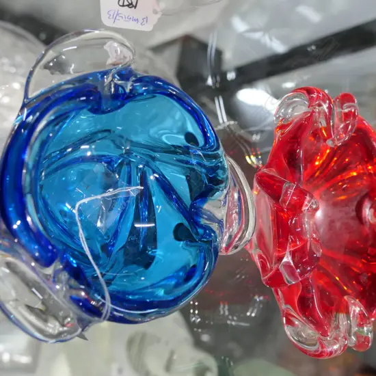 2 MURANO ART GLASS DISHES