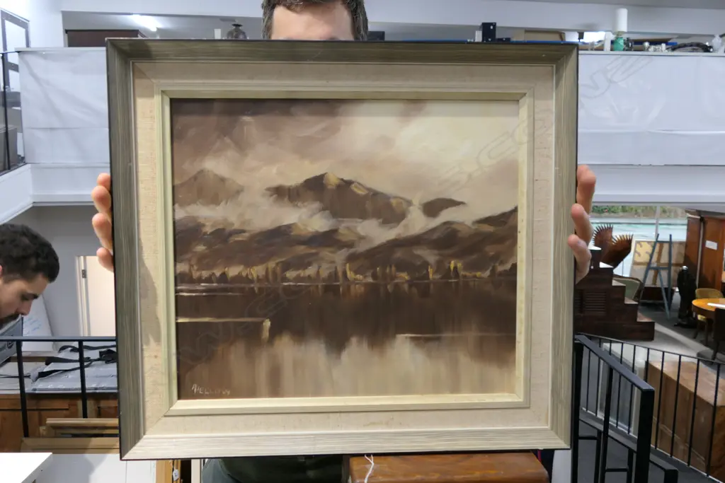 A. PELLOW 'FIRST LIGHT LAKE WANAKA' OIL ON BOARD Image 1++