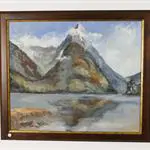 ARTIST UNKNOWN, MITRE PEAK, OIL ON BOARD (More...) Image 1++