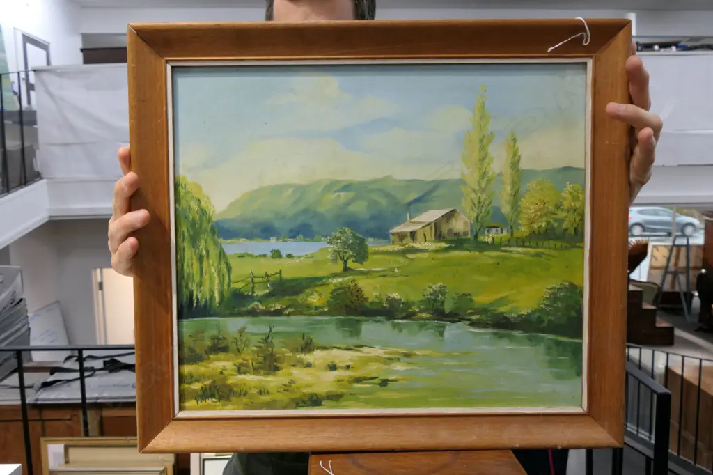 SIGNED OIL RURAL SCENE Image 1++
