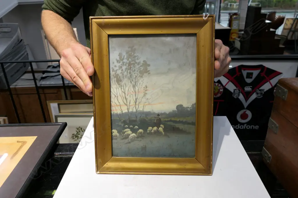 BLYTHE FLETCHER W/C SHEPHERD IN LANDSCAPE 265MM X 180MM Image 1++