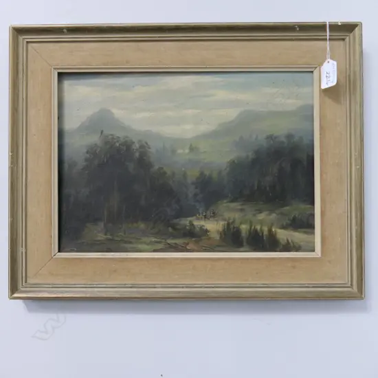 WILLIAM ALLAN BOLLARD OIL PAINTING CAMPSITE TRAVELLERS
