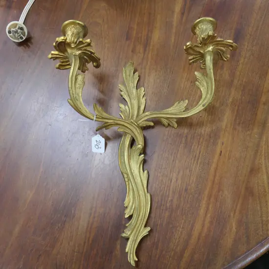 FRENCH ORMOLU 2 BRANCH WALL SCONCE