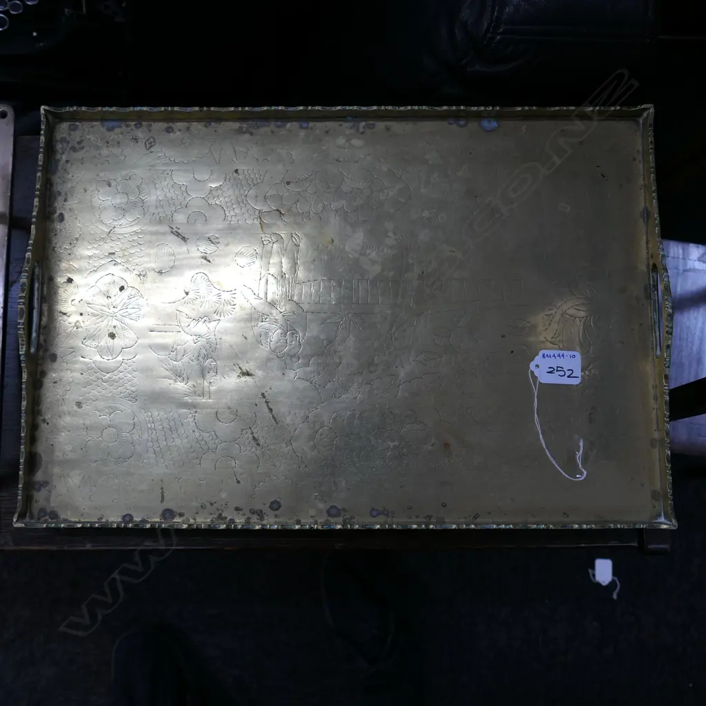 CHINESE BRASS TRAY W.470mm Image 1++