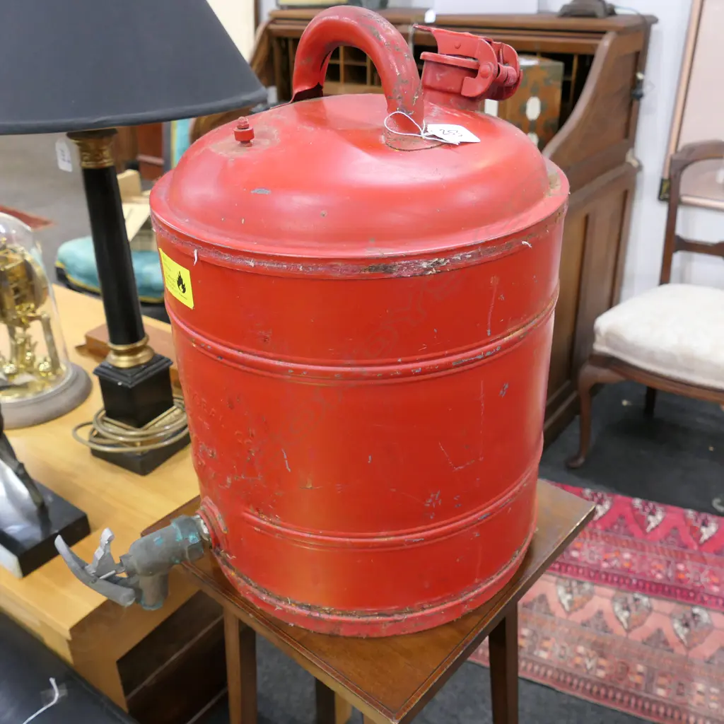 VINTAGE TIN CONTAINER W/ TAP H. 450MM Image 1++