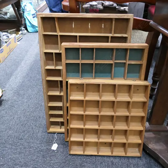 3 SHADOW BOXES LARGEST 630MM X 400MM