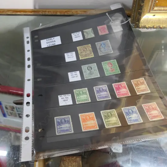 ONE SHEET OF EARLY SIERRA LEONE STAMPS