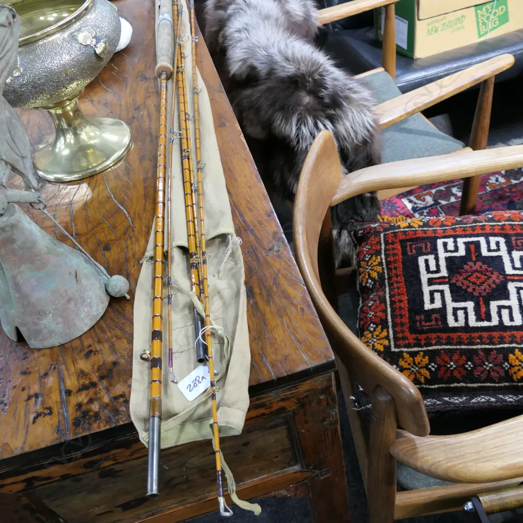 J S SHARPE FLY ROD IN CANVAS BAG Image 1++