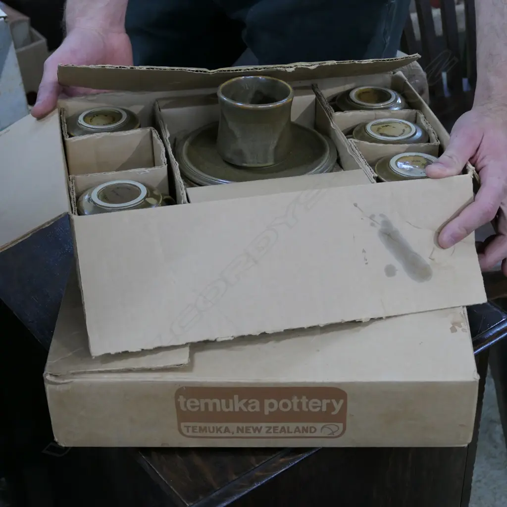 2 BOXES OF TEMUKA POTTERY TEA SETS Image 1++