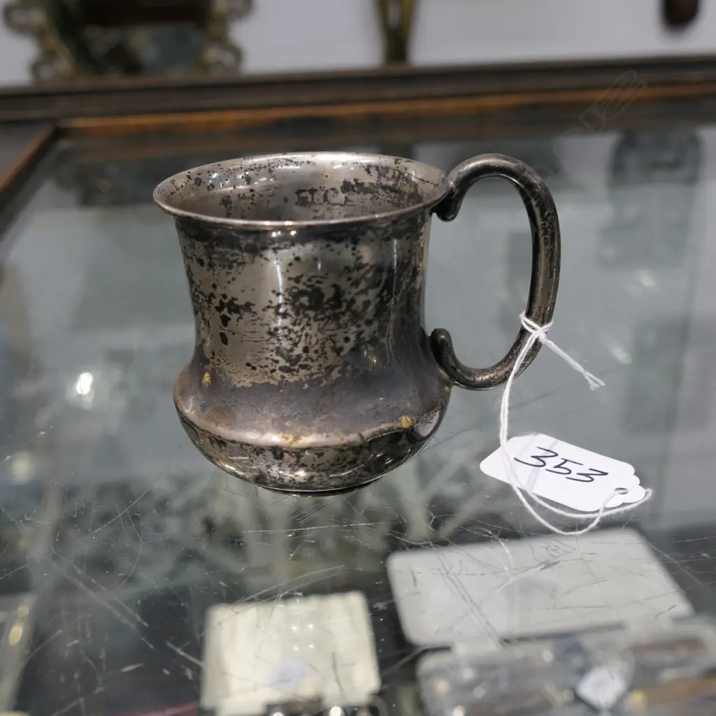 SILVER CHRISTENING MUG BIRMINGHAM 1927 58.80gm Image 1++