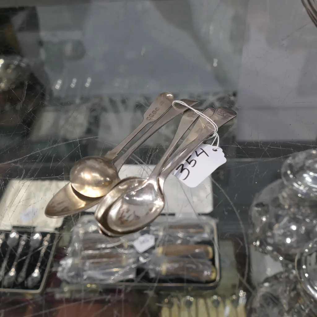 4 SILVER SPOONS & SALT SPOON 80GM Image 1++