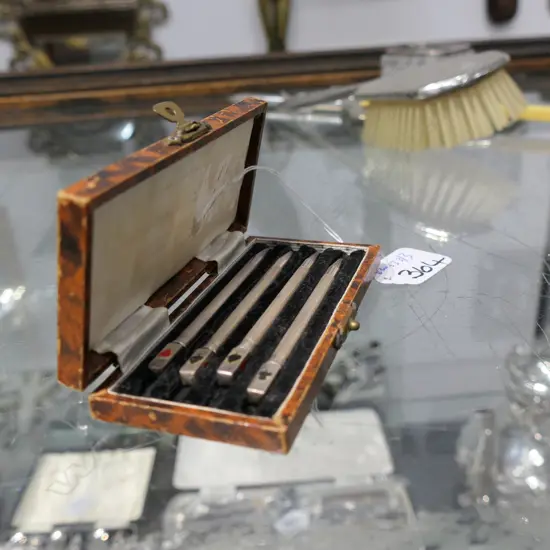 CASED SET OF 4 S/S BRIDGE PENCILS