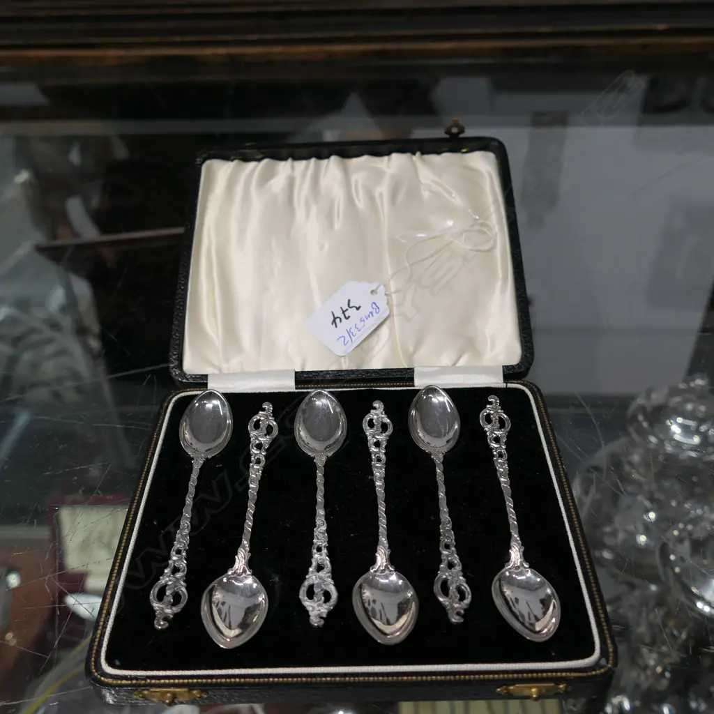 CASED STG SILVER  TEASPOONS 48gms Image 1++
