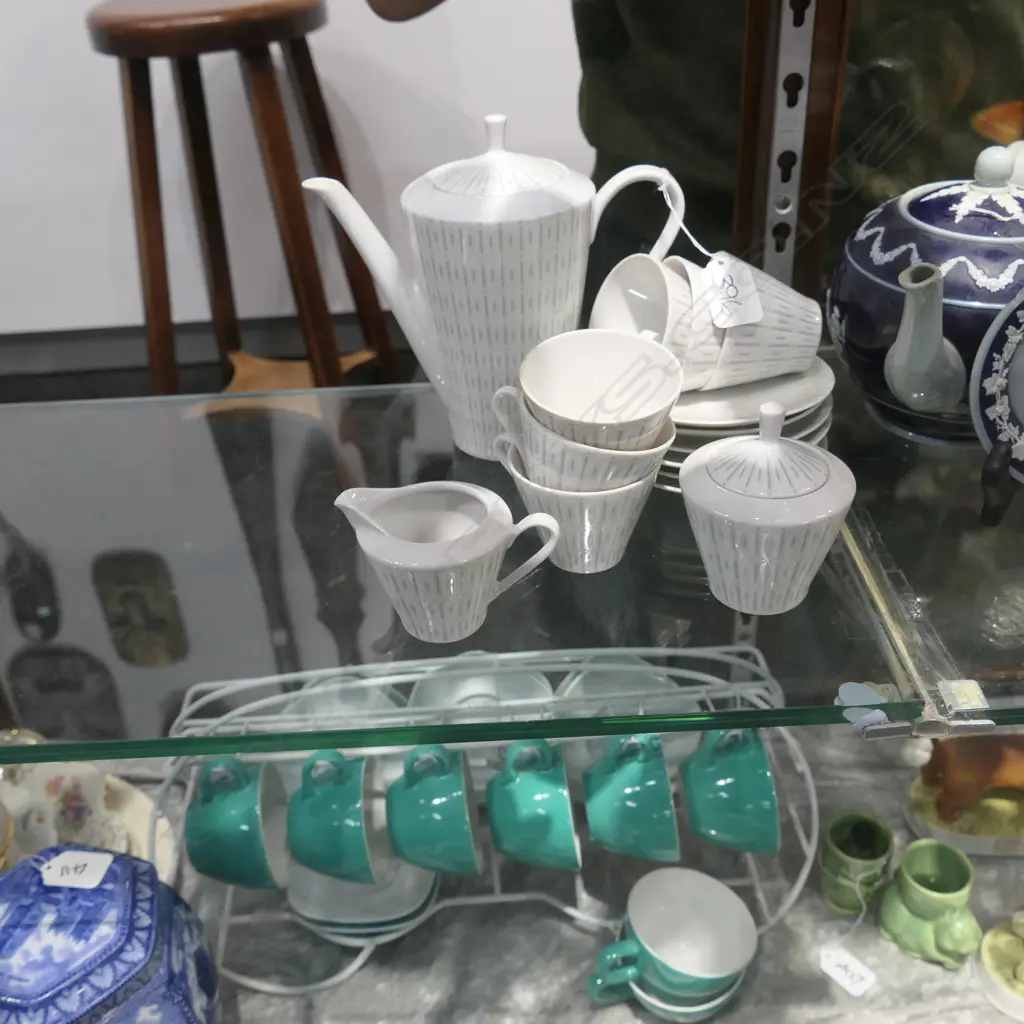 SCHUMANN GERMAN PORCELAIN COFFEE SERVICE Image 1++