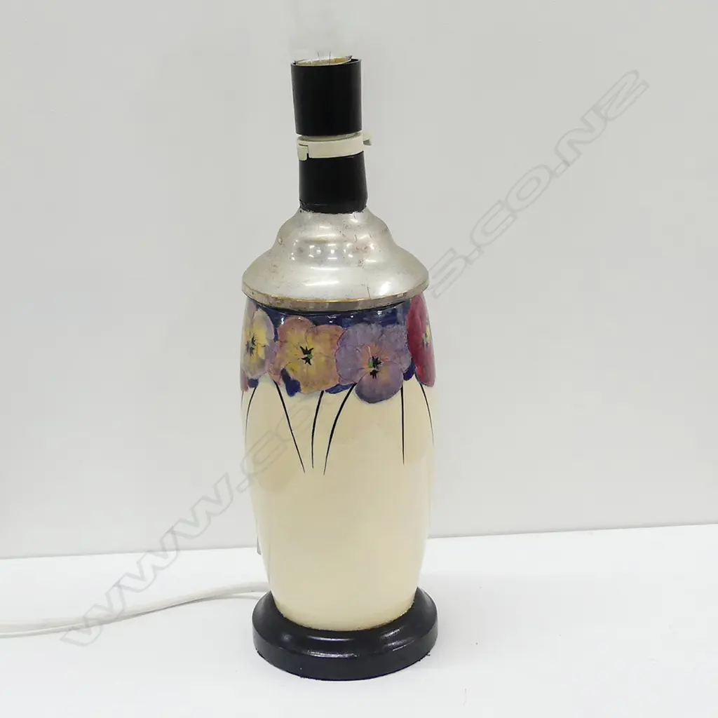 ROYAL DOULTON PANSY LAMP, H. 320MM Image 1++