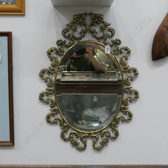 METAL GILT FRAMED MIRROR