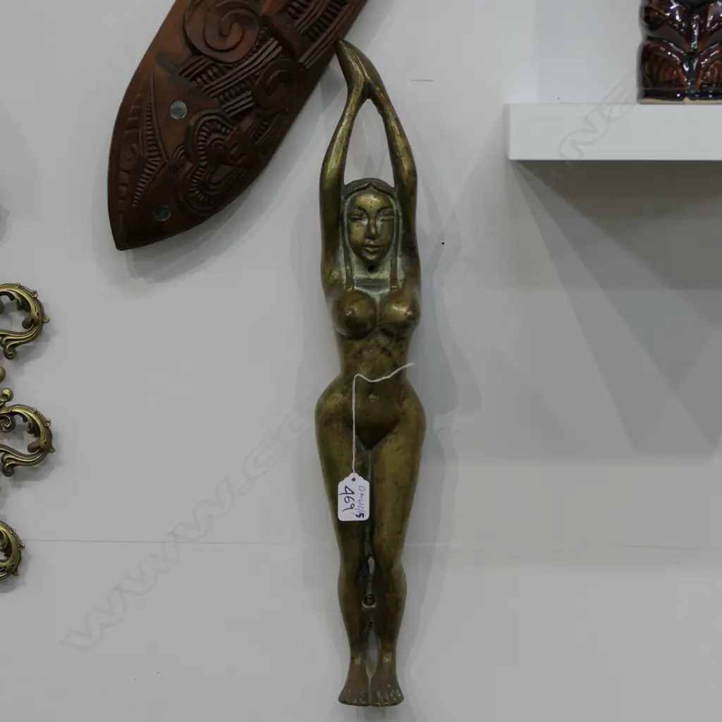 BRASS SCULPTURE NUDE FEMALE DANCER, H.530mm Image 1++