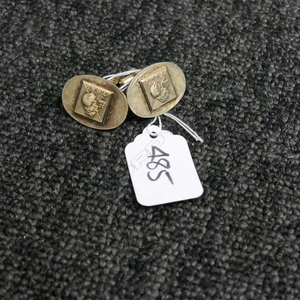  '30 YEARS FORD' GOLD PLATED CUFF LINKS Image 1++