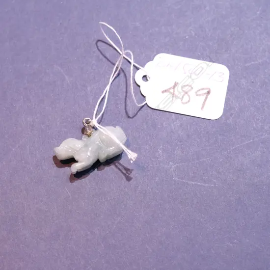 JADE DOG PENDANT PALE TONES