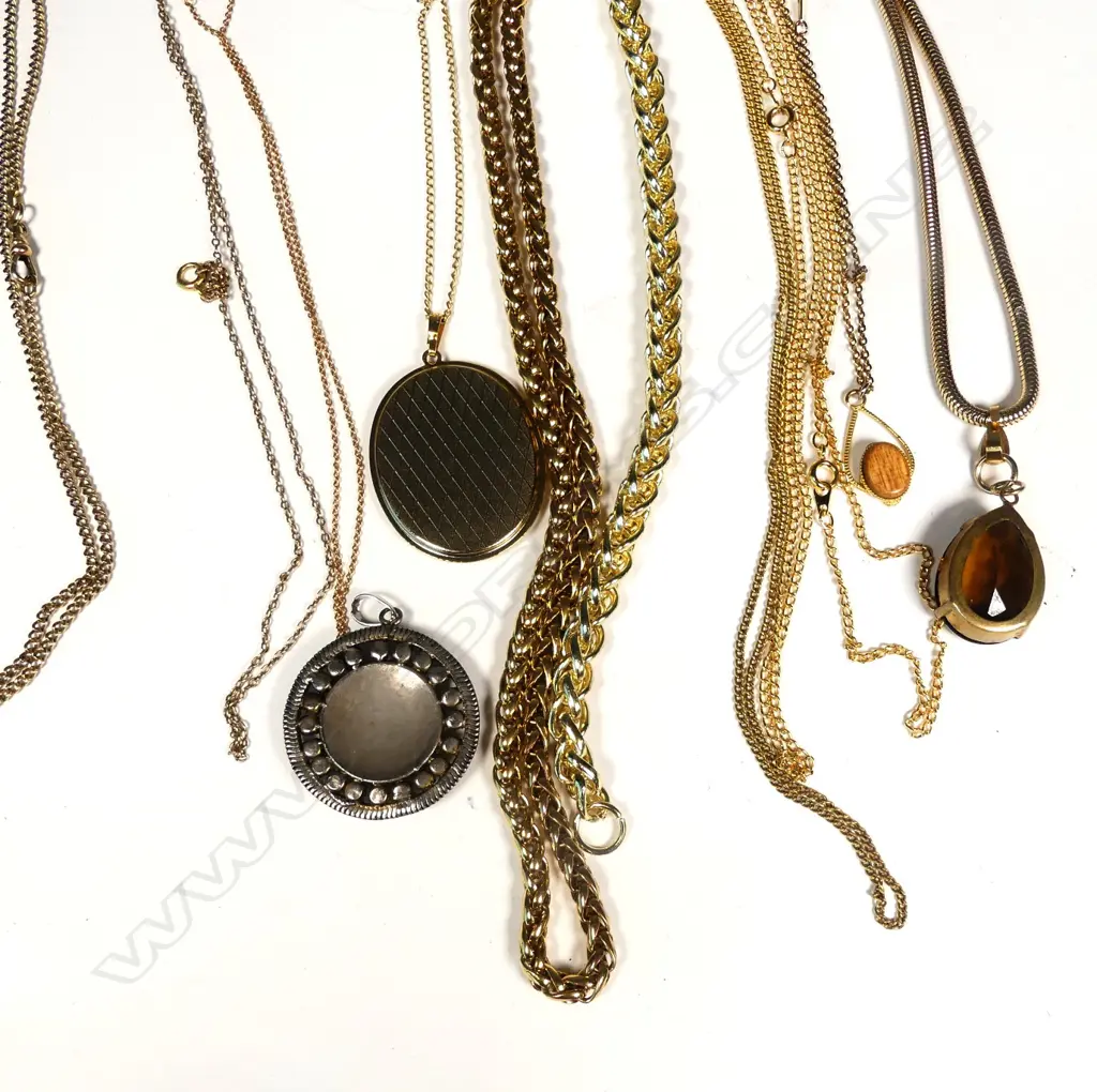 ASST GOLD/GOLD PLATE CHAINS (1 CLASP MARKED 9CT) Image 1++