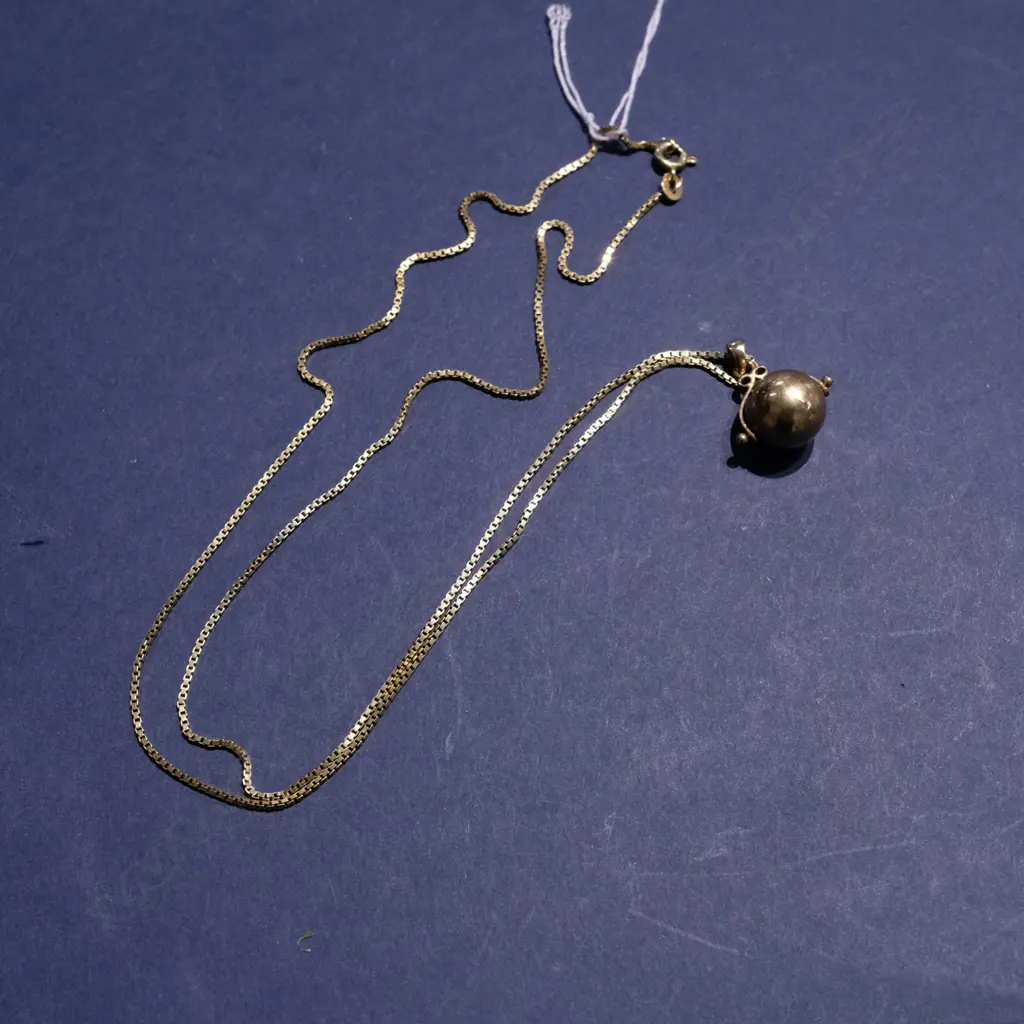 14CT GOLD CHAIN (4.94G) WITH 9CT GOLD BALL PENDANT (2.8G) Image 1++
