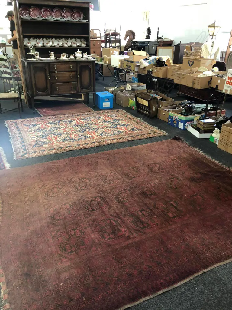ANTIQUE HAND KNOTTED TURKOMAN CARPET 2.7M X 2.1M Image 1++