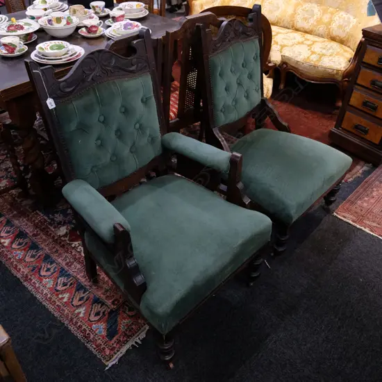 COLONIAL KAURI GRANDMOTHER GRANDFATHER CHAIRS H. 1010MM