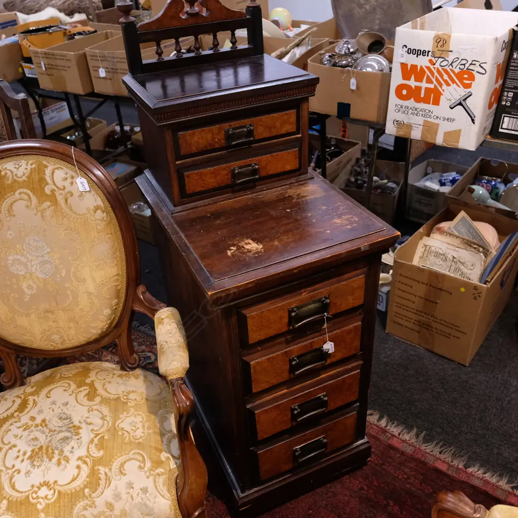 PR CONVERTED COLONIAL BEDSIDE DRAWERS (KAURI & BURR TOTARA) Image 1++