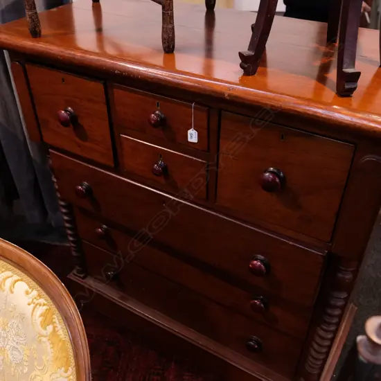 COLONIAL MAHOGANY SCOTCH CHEST H. 1220MM