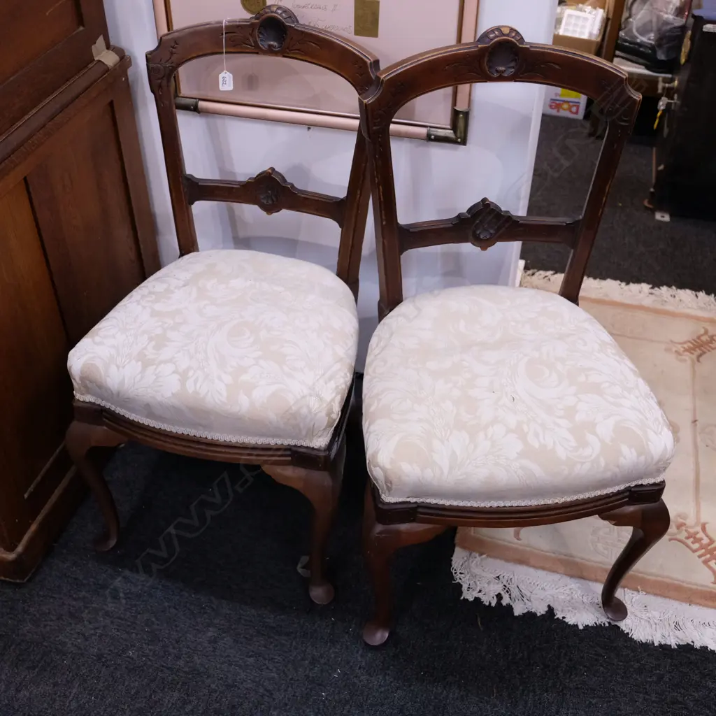 2 EDWARDIAN DINING CHAIRS Image 1++