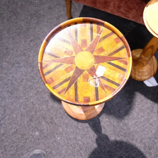 NATIVE TIMBERS INLAID OCCASIONAL TABLE H 600 MM