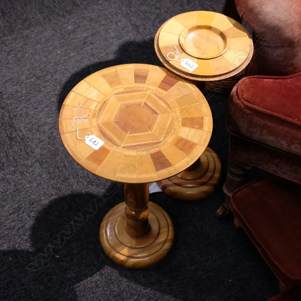 TWO SOVEREIGN WOOD OCC. TABLES Image 1++