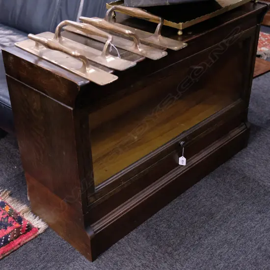 GLOBE WERNICK STYLE GLAZED BOOKCASE W. 860MM